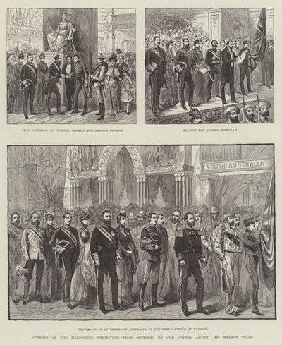 Opening of the Melbourne Exhibition by Melton Prior